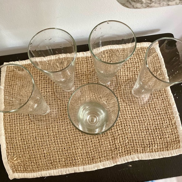 SET OF 5 VINTAGE TALL PILSNER GERMAN BEER GLASSES - Picture 8 of 12